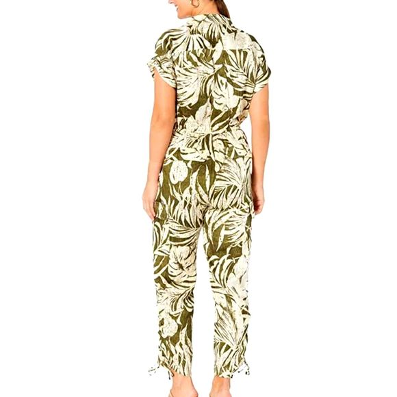 Ralph Lauren Women's Green Palm Leaf Print Jumpsuit Size22W - Picture 2 of 16